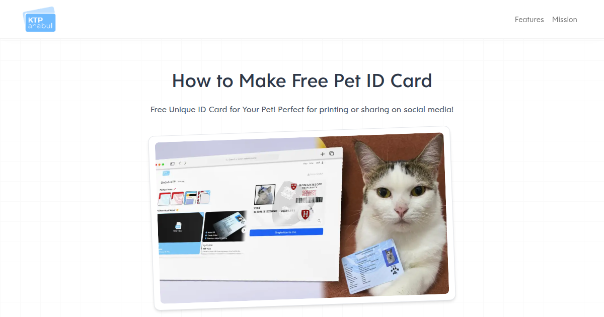 KTP Anabul - How to Make Free Pet ID Card